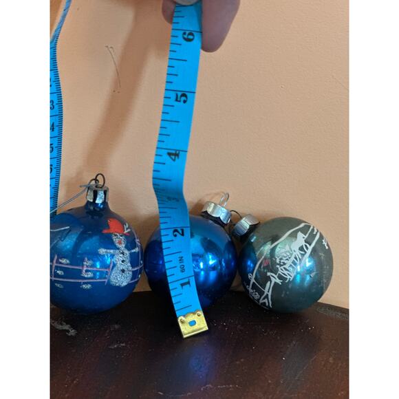 Vintage Mercury Glass Handmade Ornaments Set of 3 - Picture 3 of 5